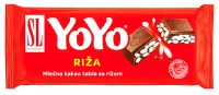 Swisslion Takovo YoYo Riza Mlecna Kakao Tabla Rice Chocolate Bar 130g
